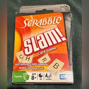 Scrabble Slam Card Game by Parker Brothers - Family Fun, Torn Box Ages 8+